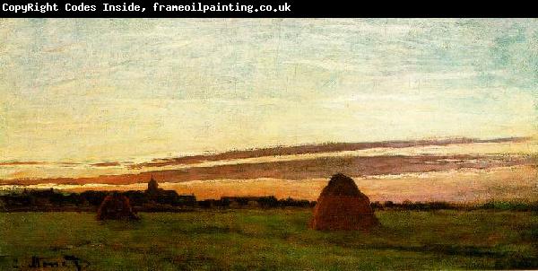 Claude Monet Haystacks at Chailly at Sunrise